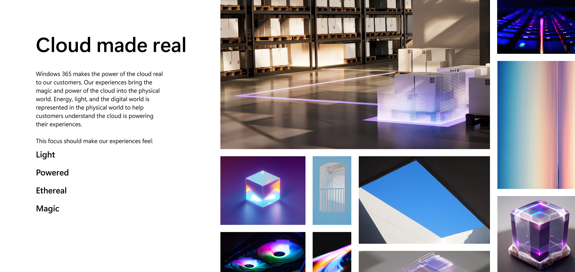 Visual design direction for Windows App